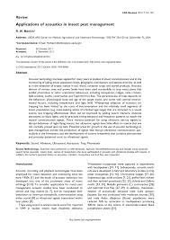It works with the electrical wiring in your home. Pdf Applications Of Acoustics In Insect Pest Management