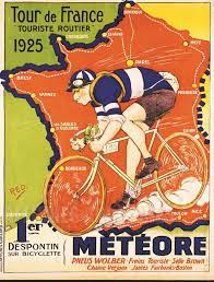 Tour de France 1925 - VINTAGE POSTER BANK - thème Sports- reproduction  numérique d'affiche ancienne