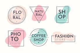 Download Logo Collection In Pastel Colors For Free Logo Design Free Logo Collection Retro Logos