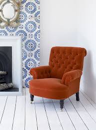 George Smith Button Back Scroll Arm Chair Furniture Eclectic Chairs Chair