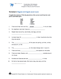 This irregular nouns worksheet directs the student to read each sentence and figure out the plural form of the noun in parenthesis. Fillable Online Worksheet 5 Regular And Irregular Plural Nouns Fax Email Print Pdffiller