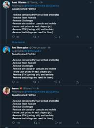 See actions taken by the people who manage and post content. Pov You Re A Tired Epic Games Employee Having To Deal With This On Every Single Tweet Fortnitebr