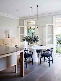 Contemporary Kitchen To Sydney Heritage House French Doors Open To Kitchen Garden Dining Room Design Dining Table Design Round Dining Table Modern