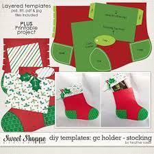 Print 3 different gift card holder designs and create your own unique packaging for your monetary gift. Diy Templates Gift Card Holder Stocking By Heather Roselli Christmas Card Template Childrens Christmas Cards Christmas Card Templates Free