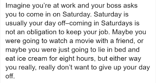 Her boss, who is not a very organized person, and make sure nothing. Someone Gives Millennials Advice On How To Say No When Your Boss Wants You To Work On A Free Day Bored Panda