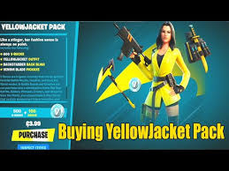 It contains the following items: Buying Yellow Jacket Pack Fortnite Item Shop Chapter 2 Season 3 Youtube