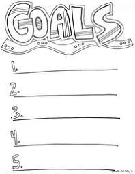 There's just something about picking something you want and then making a plan to go after it that's exciting. Goal Setting Coloring Pages Classroom Doodles