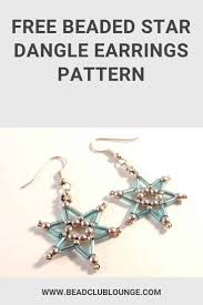 Free beading patterns for beginners. Free Beaded Star Dangle Earrings Quick And Easy Pattern