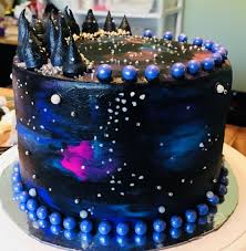 Birthday Bjs Themed Cake Options Buttercream Galaxy Cake I Made For My Sister S 19th Birthday Galaxy Cake Cake Almond Cakes