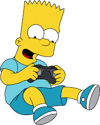 Bart Loves This Game Bart Simpson Art Bart Simpsons Art