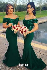 Green Mermaid Bridesmaid Dresses In 2020 Mermaid Bridesmaid Dresses Bridesmaid Dresses Emerald Green Bridesmaid Dresses