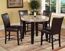 Bar stools are upholstered with nice touch daisy 7 pc round counter height set (table and 6 chairs). Myco Furniture Tripoli Modern Faux Marble Round Pub Table Chairs Set 5pcs Tr250pt Tr251cc Set 5
