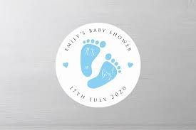 It S A Boy Blue Baby Feet Stickers Custom Baby Etsy Baby Shower Stickers Stickers Custom Custom Baby