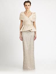 Badgley Mischka Taffeta Lace Peplum Gown Platya Materi Nevesty Platya Stili Platev