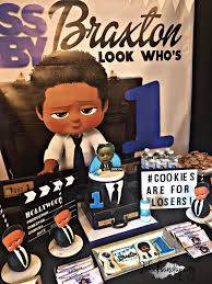 Black Boss Baby Baby Shower Decorations Pin By Elegant On Boss Baby Baby Birthday Party Theme Baby Birthday Party Games Baby Birthday Themes