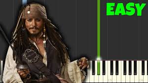 Pirates Of The Caribbean Easy Piano Tutorial Synthesia Sheet Music Youtube