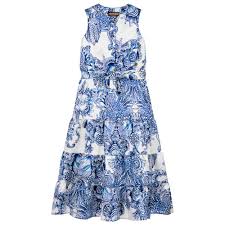 roberto cavalli girls silk tile print dress childrensalon outlet