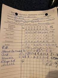 1951 report card. What is P.D.?