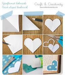 Heart Shaped Paper Bookmarks Super Fun Bookmark Craft Crafts Origami Bookmark Corner