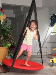 3 Though It S Been Discontinued Ikea S Svava Swing Offers Inspiration For Dyiers A Hula Hoop And Some Kite Fabric Kids Swing Indoor Kids Swing Indoor Swing