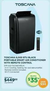 Furrion chill 14.5k btu rooftop air conditioner. Toscana 8 000 Btu Black Portable Smart Air Conditioner With Remote Control Offer At Curacao