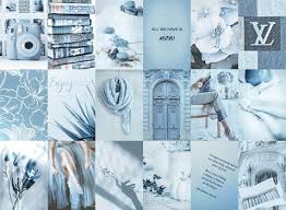 This edit has to be done in blue! 100pcs Blue Photo Wall Collage Kit Aesthetic 2 Blue Etsy Israel