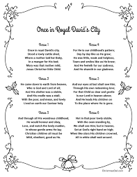 Free Printable Lyrics For Once In Royal David S City Download Them At Https Christmasowl Com Christmas Songs Lyrics Christmas Carols Lyrics Christmas Poems