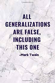 9781655703492 Marble Notebook With Mark Twain Quote All Generalizations Are False Including This One Lined Journal