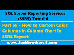 Ssrs Tutorial 69 How To Custom Color Columns In Column Chart In Ssrs Report