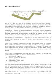 Reclaim your independence and relax in comfort with the zero gravity life chair. Zero Gravity Recliner Back Rx