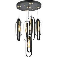 Apliqa Koza 5li Yuvarlak Siyah Avize Tekzen Pendant Lighting Buy Pendant Lights Jar Lights