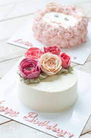 Create flowers happy birthday wishes cake decorations with photo editing. Butter Cream Rose Flower Cake With Word Happy Birthday Stock Photo Picture And Royalty Free Image Image 99704893