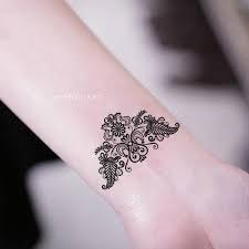 Aponi Black Henna Mandala Temporary Tattoo Tattoos Aztec Tattoo Wrist Tattoos For Women