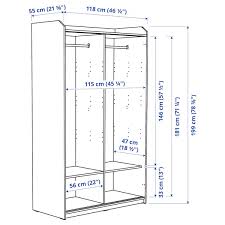 4.0 out of 5 stars. Hauga Wardrobe With Sliding Doors White 118x55x199 Cm Ikea