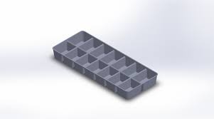 Complete the cube by drawing a parallelogram on the top. Ice Cube Tray 3d Cad Model Library Grabcad