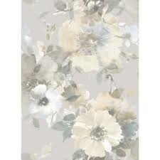 Check spelling or type a new query. Seabrook Designs Cyprus Metallic Grey Blue Ice And Cream Floral Paper Strippable Roll Covers 56 05 Sq Ft Mc70408 The Home Depot Floral Wallpaper Seabrook Designs Wallpaper
