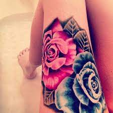 Roses Thigh Tattoos Trendy Tattoos Thigh Tattoo