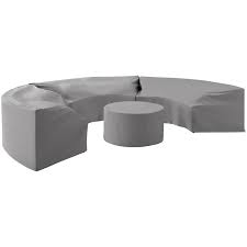 Coffee white curves sofa cover for living room. Crosley Furniturecrosley Catalina 4 Piece Patio Curved Sectional Sofa Cover Set In Gray Dailymail