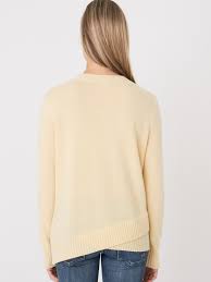 Repeat Cashmere Organic Cashmere Sweater With Diagonal Hem
