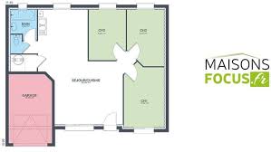 Ce plan de maison plain pied propose un grand séjour de 50 m2 traversant intégrant une cuisine ouverte. Selection De Plan De Maison Avec 3 Chambres L Embarras Du Choix