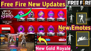 Free fire player wants exclusive items for their account so that he gets an even better gaming experience. Free Fire New Updates Full Details New Gold Royal Bundle New Upcoming Emotes