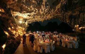 Sparkling Gala Dinner In Cave Halong Bay Vietnam Wedding Wedding Venues Wedding Locations