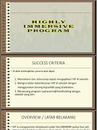 Program hip memperkukuhkan konsep outreach sebagai satu usaha berkesan dalam membantu sekolah meningkatkan penglibatan mruid dalam aktiviti bahasa inggeris. Hip Teachers Reading Process