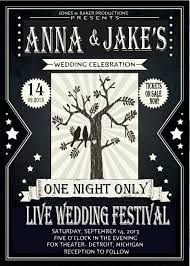 Wedding Festival Invitation Suite Vintage Concert Flyer Style Music Festival Wedding Festival Wedding Festival Style Wedding