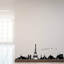 Aluminium print eiffel tower from £ 19.95. Paris Wall Decals Eiffel Tower Wall Decor Black And White Wall Stickers Peel And Stick Buy Online In Dominica At Dominica Desertcart Com Productid 53291627