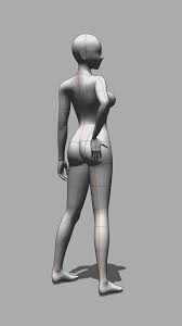 Grabbing own ass - CLIP STUDIO ASSETS