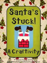 Santa S Stuck Template Christmas Kindergarten Christmas Classroom Christmas Freebie