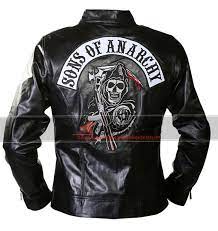 Sons Of Anarchy Biker Jacket With Patches Leather Jacket Patches Leather Jacket Biker Jacket