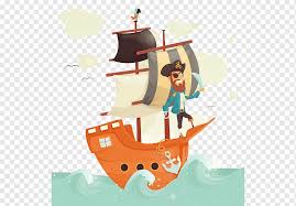 How to draw a simple pirate ship. Visual Arts Drawing Illustrator Illustration Piracy And Sailing Simple Orange Piracy Png Pngwing