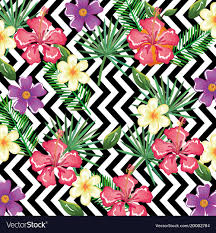 With tropical plants and flowers with white orchid flowers and tropical birds. Tropical Floral Pattern Desktop Wallpaper